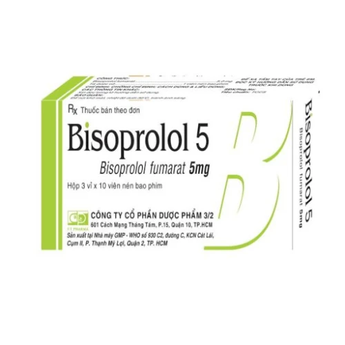 Bisoprolol 5 F.T.Pharma  -  Thuốc điều trị tăng huyết áp hiệu quả