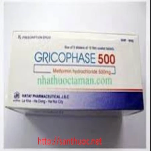 Gricophase 500mg - Thuốc điều trị bệnh đái tháo đường hiệu quả