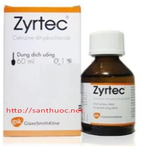 Zyrtec 0.1% Syr.60ml - Thuốc chống dị ứng hiệu quả