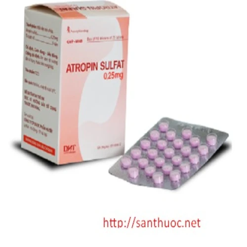 Atropin sulfat 250mg - Thuốc giảm đau co thắt cơ trơn đường tiêu hóa hiệu quả