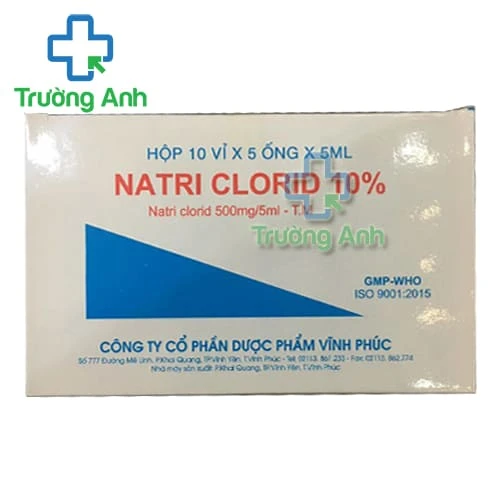 Natri clorid 500mg/5ml Vinphaco - Thuốc giúp bổ sung natri clorid hiệu quả