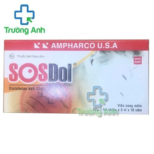 SOSDol 25mg - Thuốc giúp giảm đau, chống viêm hiệu quả