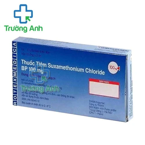 Suxamethonium Chloride BP 100mg Rotexmedica - Thuốc gây mê, gây tê hiệu quả