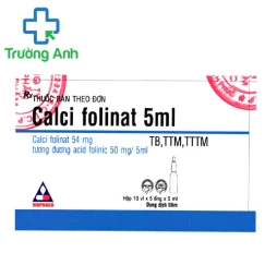 Calci Folinat 5ml Vinphaco - Thuốc điều trị ngộ độc hiệu quả