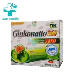 Ginkonatto 360 Q10 Tradiphar - Hỗ trợ tăng cường tuần hoàn não