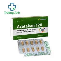 Acetakan 120 Agimexpharm - Hỗ trợ tăng cường tuần hoàn não