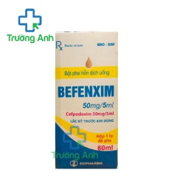 Befenxim 50mg/5ml Dopharma - Thuốc trị nhiễm khuẩn hiệu quả