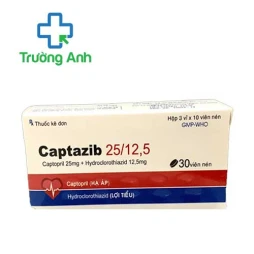 Captazib 25/12,5 Tipharco - Thuốc điều trị tăng huyết áp hiệu quả