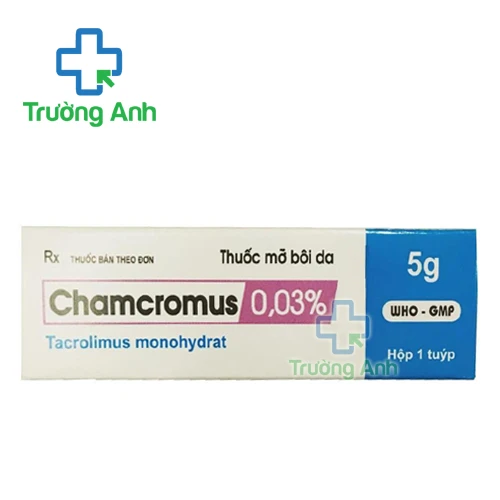 Chamcromus 0,03% - Thuốc mỡ bôi da điều trị bệnh Eczema