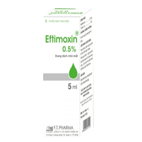 Eftimoxin 0,5% - Thuốc nhỏ mắt điều trị viêm kết mạc của F.T.PHARMA