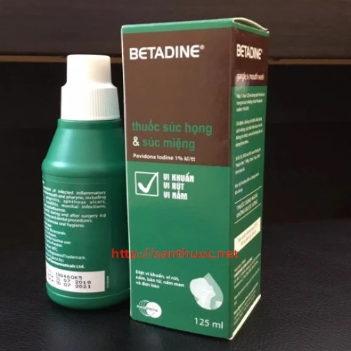 Betadine 1% 125ml Mouthwash - Nước xúc miệng hiệu quả của Ấn Độ