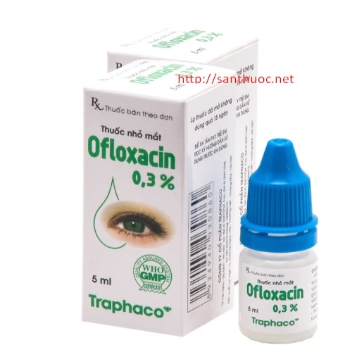 Ofloxacin 0,3 5ml Traphaco - Thuốc trị nhiễm trùng phần ngoài mắt