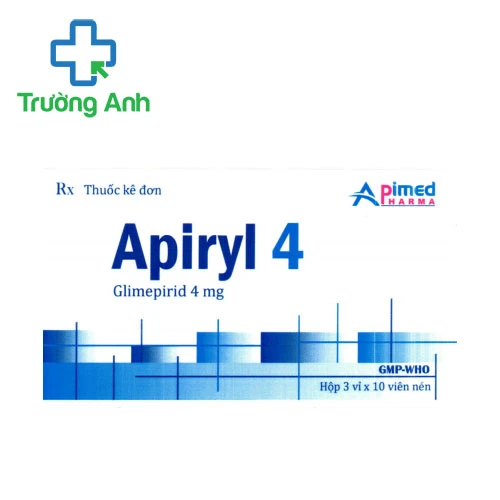 Apiryl 4 - Thuốc điều trị đái tháo đường type 2 của Apimed