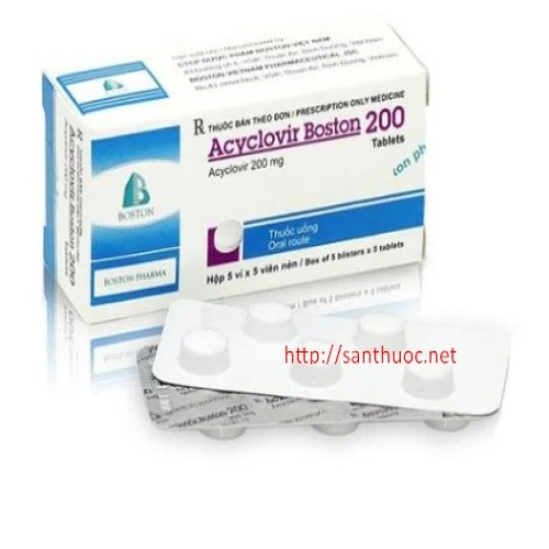 Acyclovir 200mg BOSTON - Thuốc điều trị nhiễm virus Herpes simplex hiệu quả