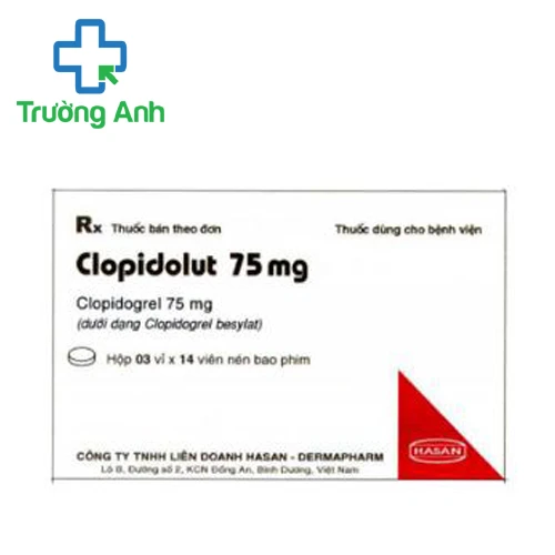 Clopidolut 75mg - Thuốc điều trị xơ vữa động mạch của DERMAPHARM