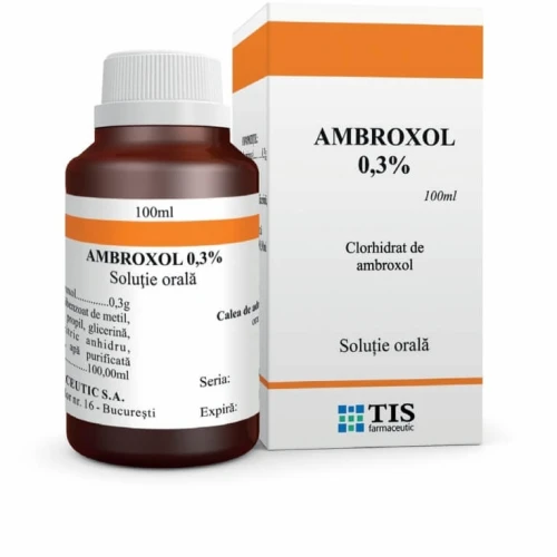 Ambroxol 0,3% 100ml Tis Farmaceutic - Giúp long đờm hiệu quả