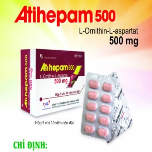  Atihepam 500 - L-ornithin-L-aspartat hỗ trợ gan hiệu quả