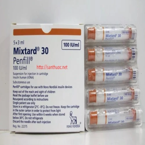 Mixtard 30 Penfill 100IU/ml 3ml - Thuốc điều trị bệnh tiểu đường hiệu quả