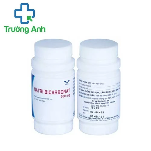 Natri bicarbonat 500mg - Thuốc điều trị nhiễm toan chuyển hóa