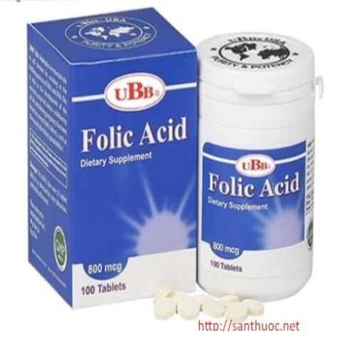 Folic Acid 800mcg UBB - Giúp bổ sung các dưỡng chất cho cơ thể hiệu quả