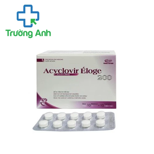 Acyclovir Éloge 200 - Thuốc điều trị bệnh ngoài da do virus