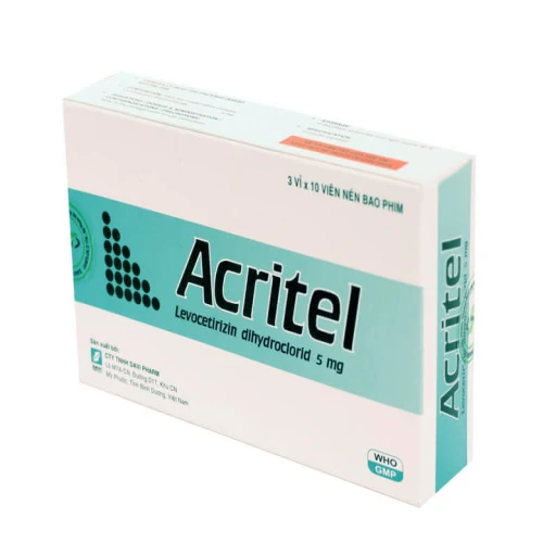 Acritel (levocetirizine 5mg) hỗ trợ điều trị dị ứng