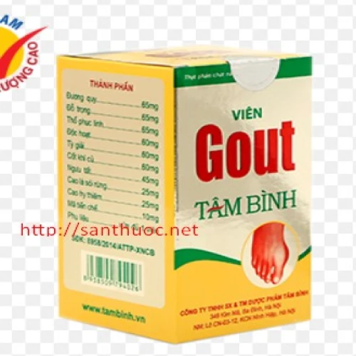 Gout Tâm Bình Bot.60 - Giúp phòng ngừa và điều trị bệnh gout hiệu quả