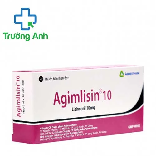 AGIMLISIN 10 - Thuốc trị các bệnh về tim mạch của Agimexpharm