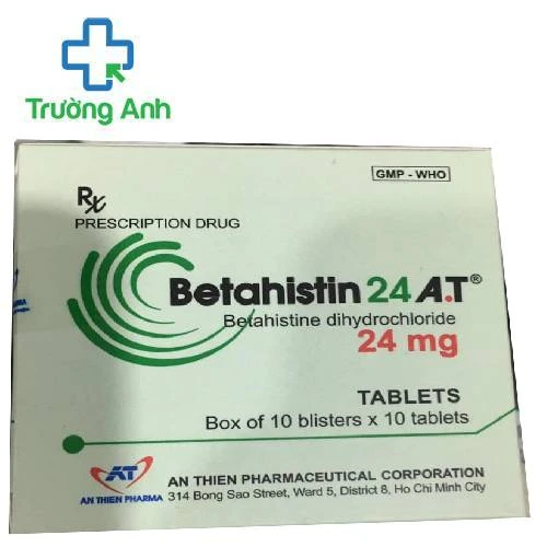 Betahistin 24 A.T - Thuốc điều trị chóng mặt, ù tai của An Thiên