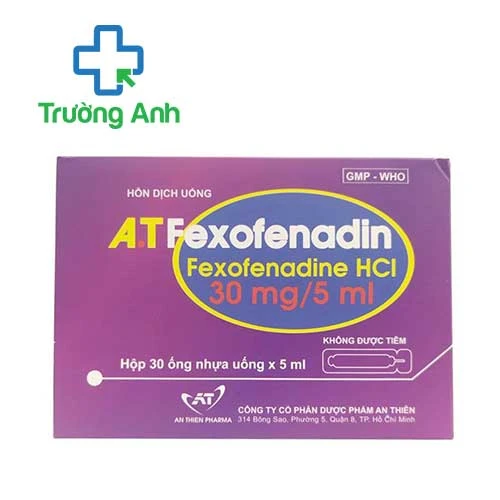 A.T Fexofenadin 30mg/5ml (ống 5ml) - Thuốc trị viêm mũi dị ứng