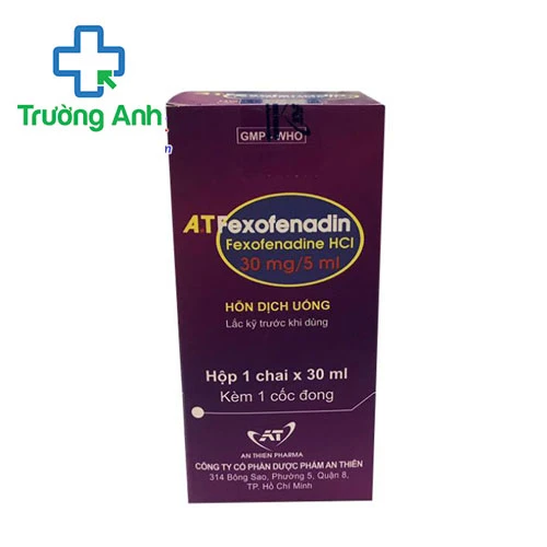 A.T Fexofenadin 30mg/5ml (chai 30ml) - Thuốc điều trị viêm mũi