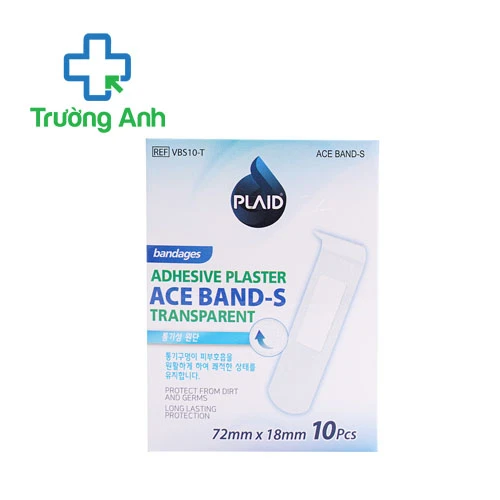 Ace Band-S (Transparent) 72mm x 18mm (hộp 10 miếng) trong suốt