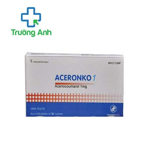Aceronko 1mg Pharbaco - Thuốc trị tắc huyết khối tĩnh mạch