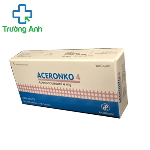 Aceronko 4 - Thuốc dự phòng huyết khối hiệu quả của Pharbaco