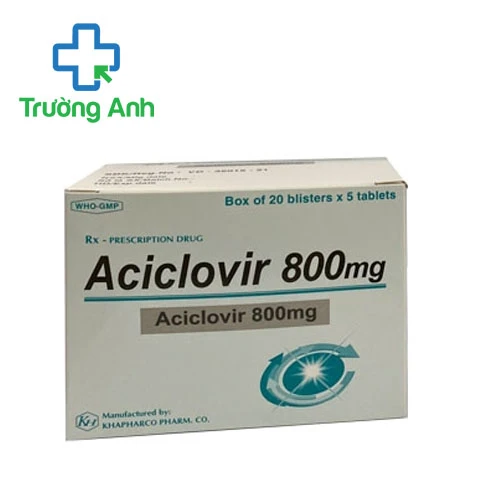 Aciclovir 800mg Khapharco - Thuốc điều trị zona, thủy đậu