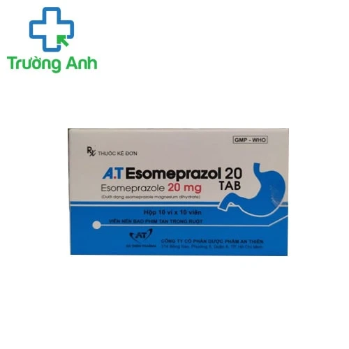 A.T Esomeprazol 20 tab - Thuốc điều trị viêm loét dạ dày hiệu quả