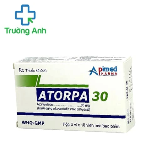 Atorpa 30 Apimed - Thuốc điều trị tăng Cholesterol máu