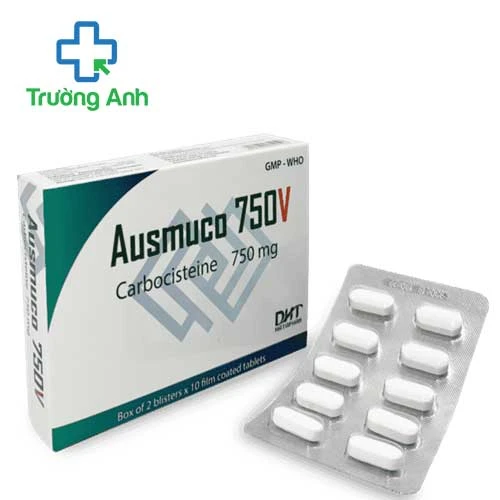 Ausmuco 750V - Thuốc điều trị rối loạn tiết dịch đường hô hấp