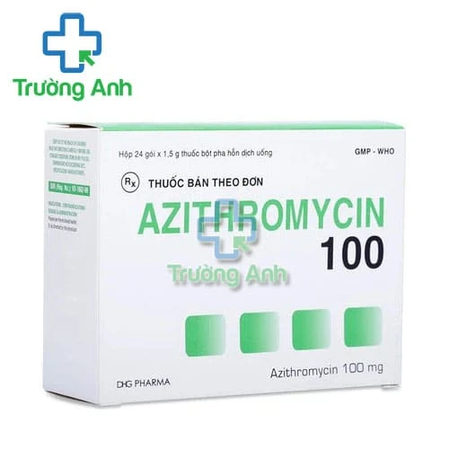 Azithromycin 100 DHG Pharma - Thuốc điều trị nhiễm khuẩn dạng bột