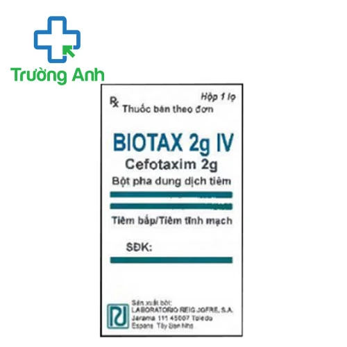 Biotax 2g IV Reig Jofre - Thuốc trị nhiễm khuẩn nặng hiệu quả