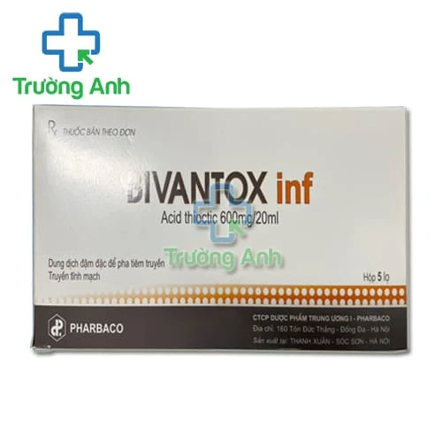 Bivantox inf 600mg/20ml Pharbaco - Thuốc trị rối loạn cảm giác