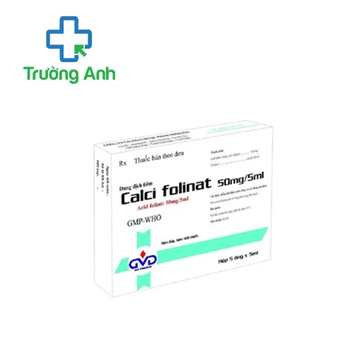 Calci folinat 50mg/5ml MD Pharco - Thuốc điều trị nhiễm độc tính