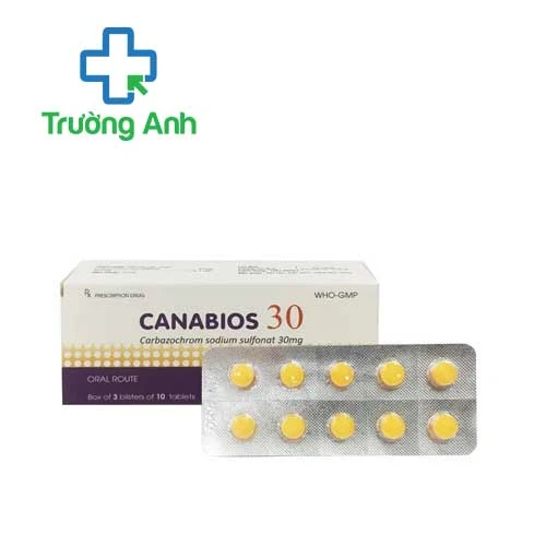 Canabios 30 Pharbaco - Thuốc cầm máu hiệu quả