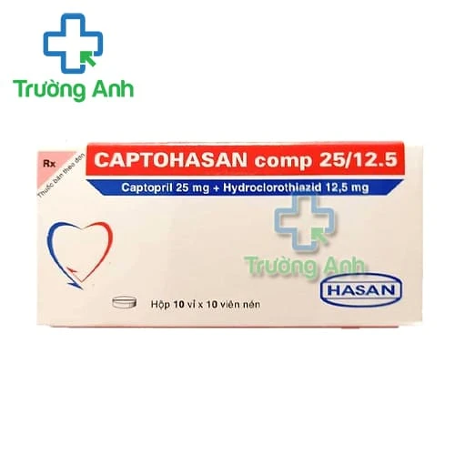 Captohasan comp 25/12.5 - Thuốc điều trị cao huyết áp