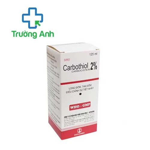 Carbothiol 2% 125ml Dopharma - Thuốc tiêu nhầy hô hấp hiệu quả