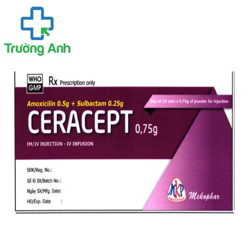 Ceracept 0,75g Mekophar - Thuốc điều trị nhiễm khuẩn hiệu quả