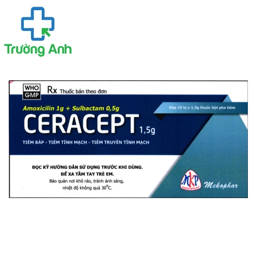 Ceracept 1,5g Mekophar - Thuốc điều trị nhiễm khuẩn hiệu quả