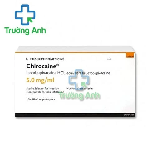 Chirocaine 5mg/ml Ampoule 10x10ml - Thuốc gây tê y khoa của Na Uy