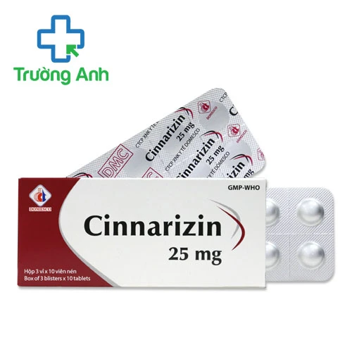 Cinnarizin 25mg Domesco - Thuốc điều trị chứng chóng mặt hiệu quả