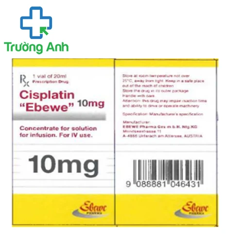 Cisplatin "Ebewe" 10mg/20ml - Thuốc điều trị ung thư của Áo
